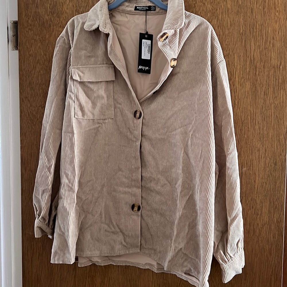 Nasty Gal oversized corduroy shirt